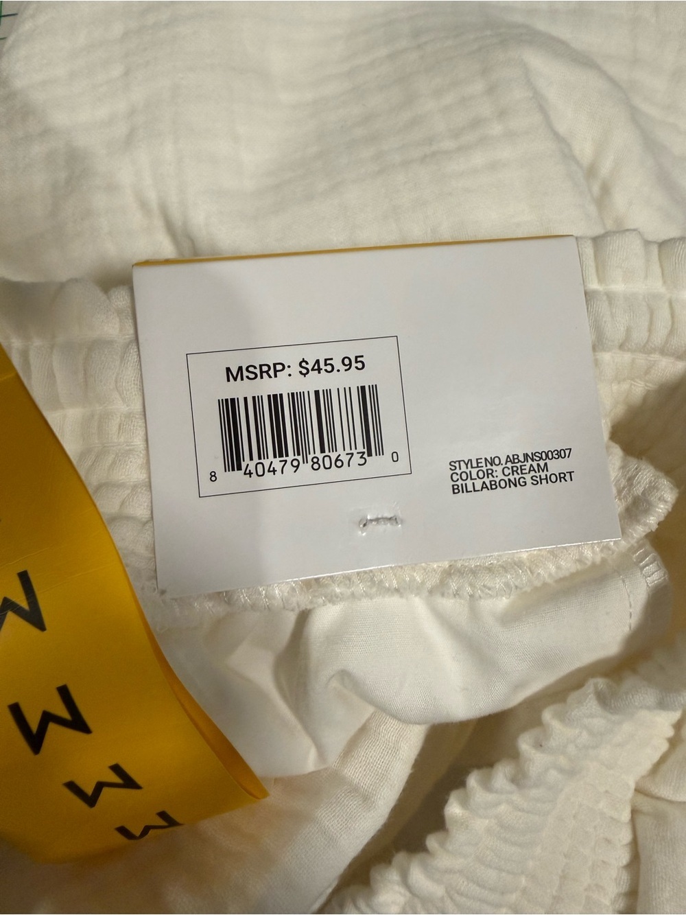 Billabong In The Waves Cream Gauze Shorts NWT Size M - Picture 6 of 8